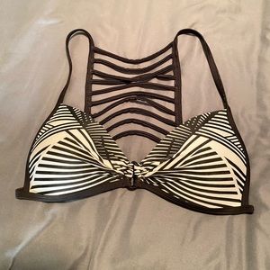 Black and white bikini top